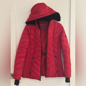 Nautica Women's Red Jacket Puffer Size Small